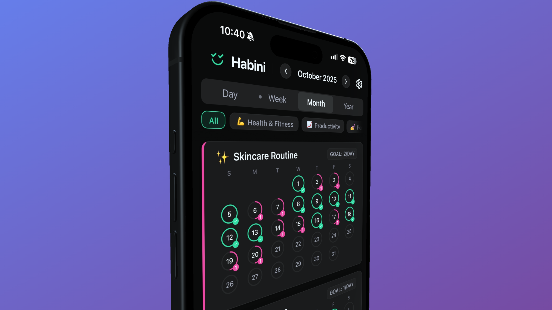 Habini AI Habit Tracker Screenshot 1